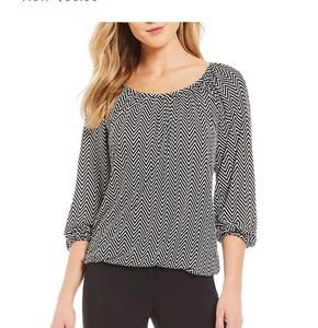 NWT! Women's Michael Kors knit peasant top sz S